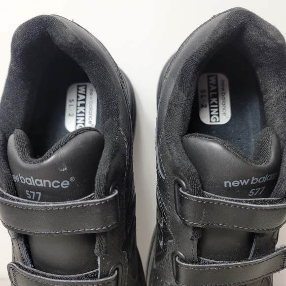 New Balance Women's 577 V1 Hook and Loop Walking Shoe Black Sz 10W - Picture 9 of 11